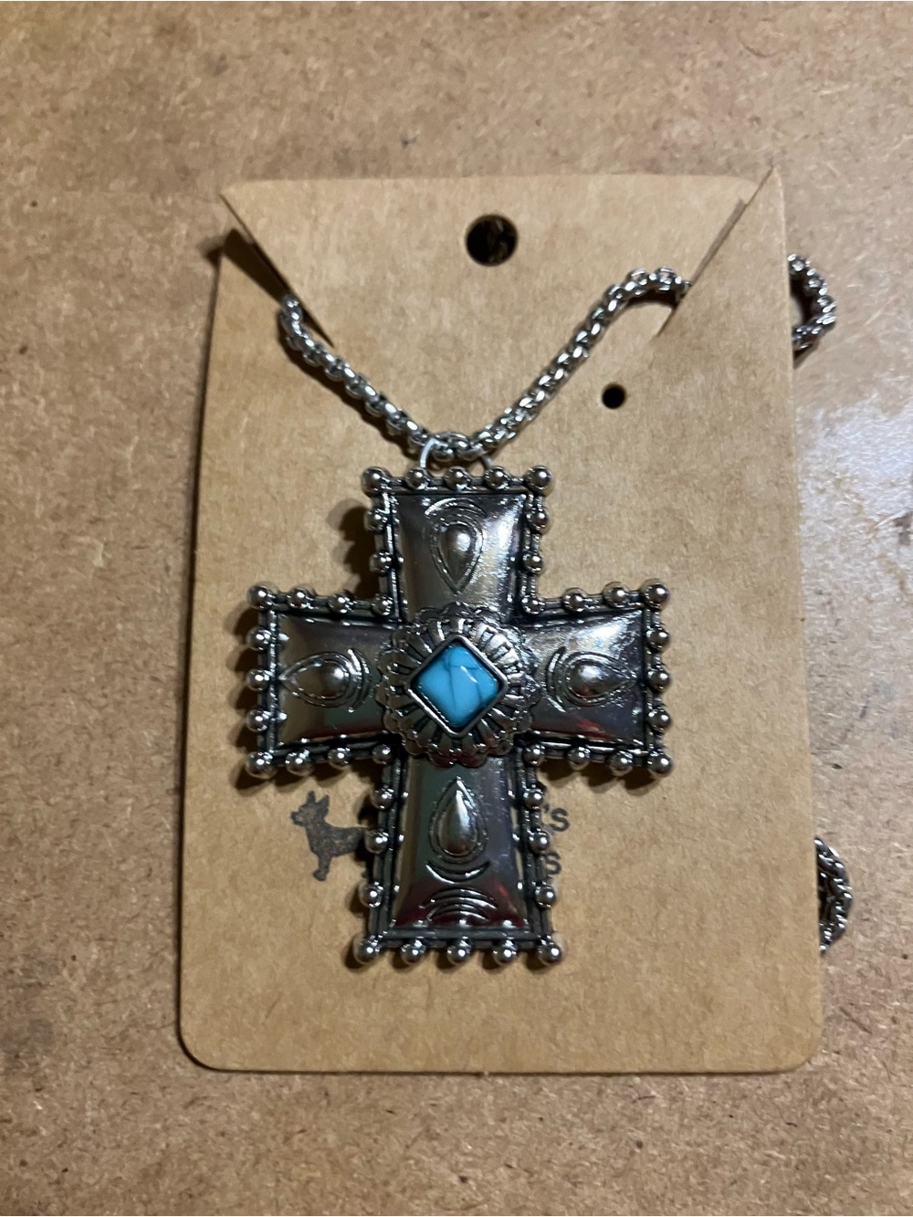 Western Style Cross Pendant Necklace Fashion Jewelry